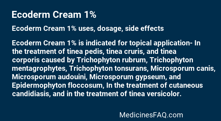 Ecoderm Cream 1%