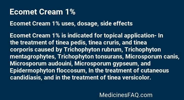 Ecomet Cream 1%