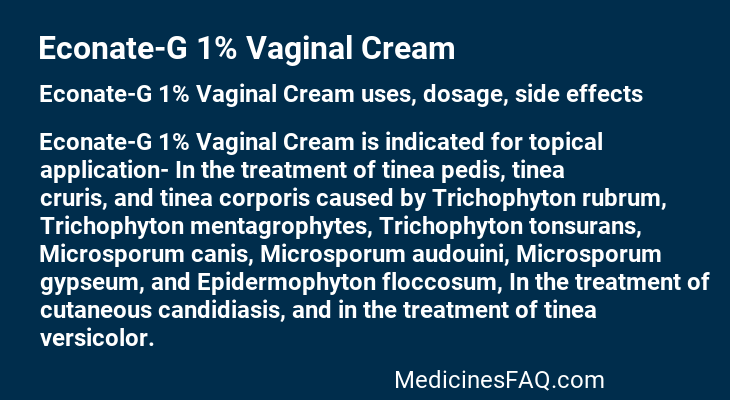 Econate-G 1% Vaginal Cream