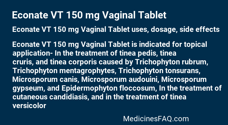 Econate VT 150 mg Vaginal Tablet