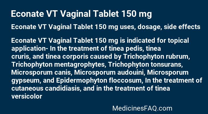 Econate VT Vaginal Tablet 150 mg