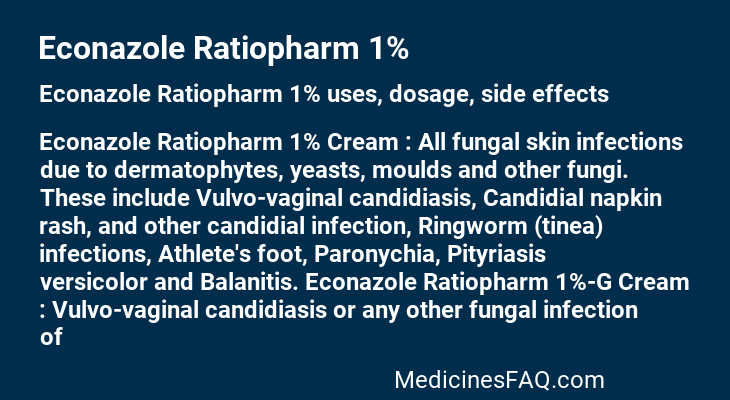 Econazole Ratiopharm 1%