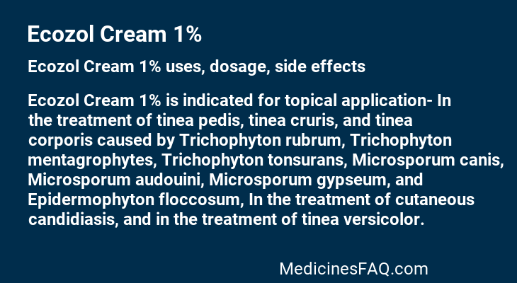 Ecozol Cream 1%