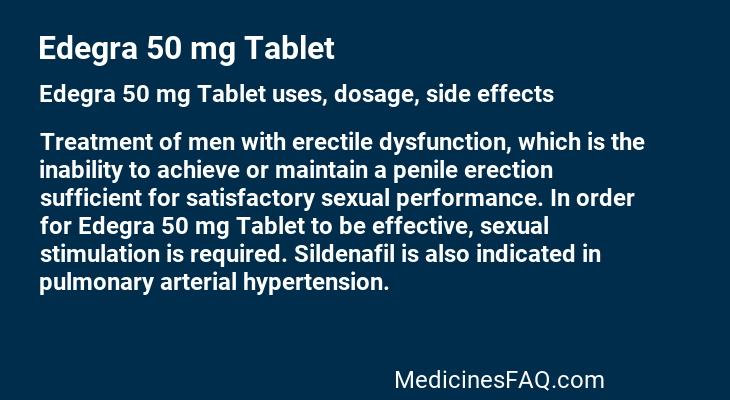 Edegra 50 mg Tablet