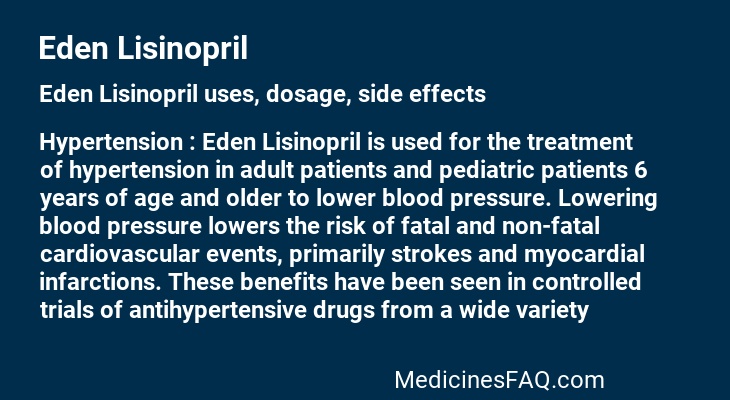 Eden Lisinopril