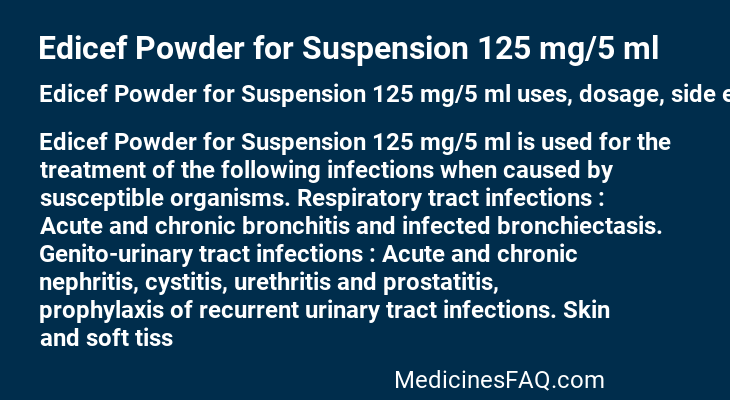 Edicef Powder for Suspension 125 mg/5 ml