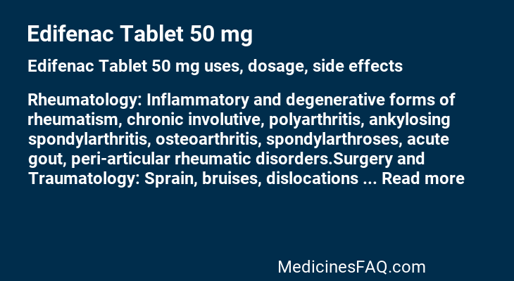 Edifenac Tablet 50 mg