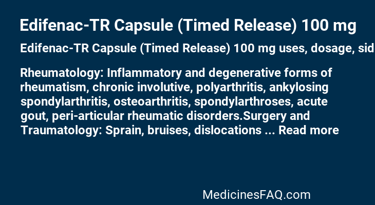 Edifenac-TR Capsule (Timed Release) 100 mg