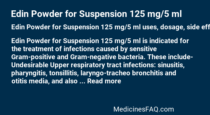 Edin Powder for Suspension 125 mg/5 ml