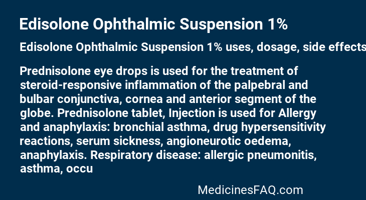 Edisolone Ophthalmic Suspension 1%