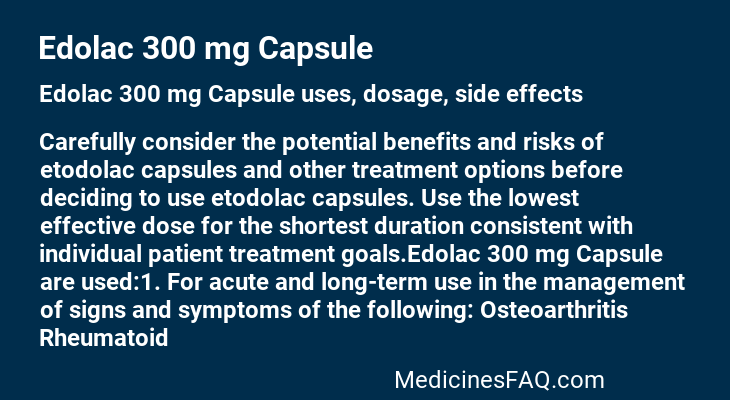 Edolac 300 mg Capsule