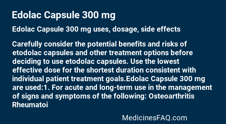 Edolac Capsule 300 mg