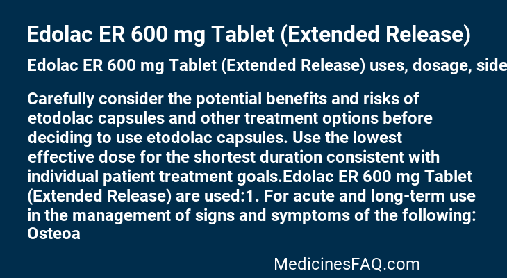 Edolac ER 600 mg Tablet (Extended Release)