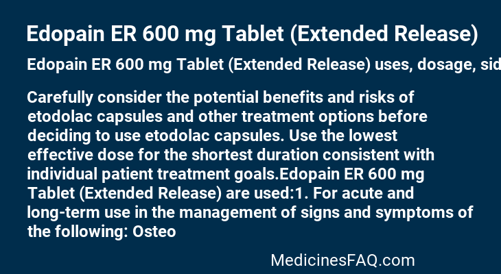 Edopain ER 600 mg Tablet (Extended Release)