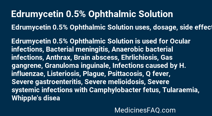 Edrumycetin 0.5% Ophthalmic Solution