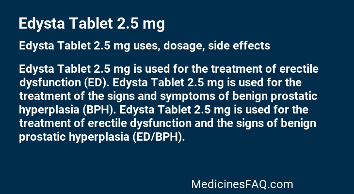 Edysta Tablet 2.5 mg