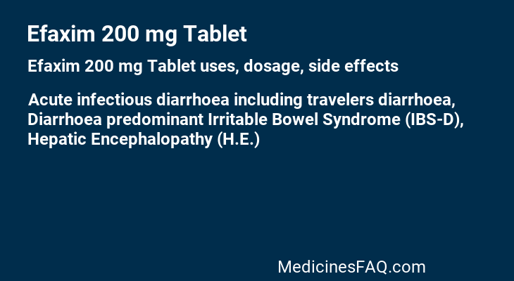 Efaxim 200 mg Tablet