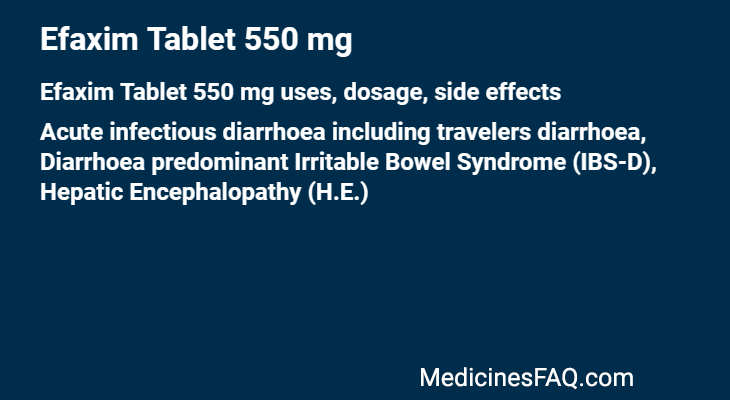 Efaxim Tablet 550 mg
