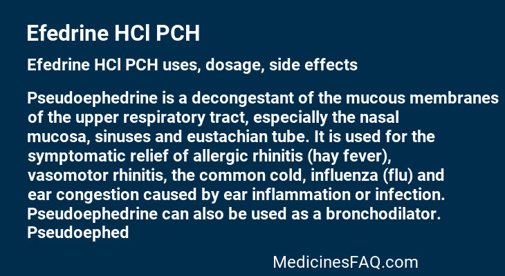 Efedrine HCl PCH