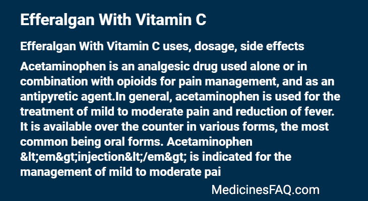 Efferalgan With Vitamin C