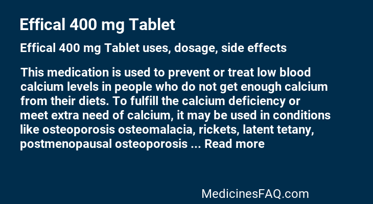 Effical 400 mg Tablet