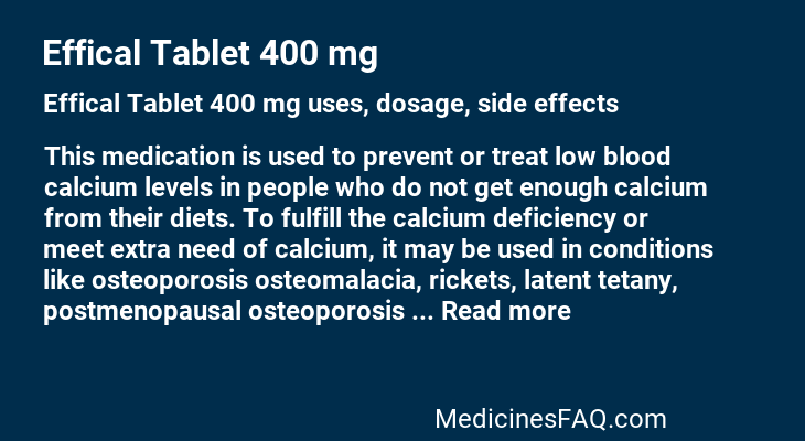 Effical Tablet 400 mg