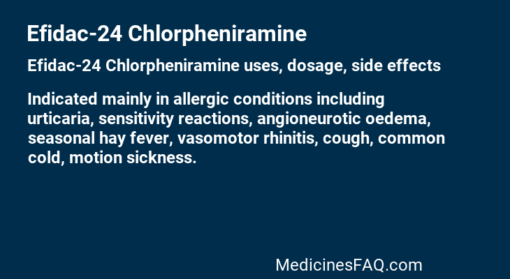Efidac-24 Chlorpheniramine