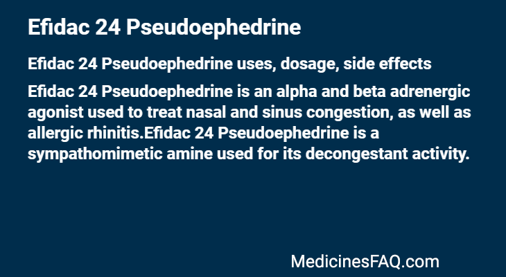 Efidac 24 Pseudoephedrine