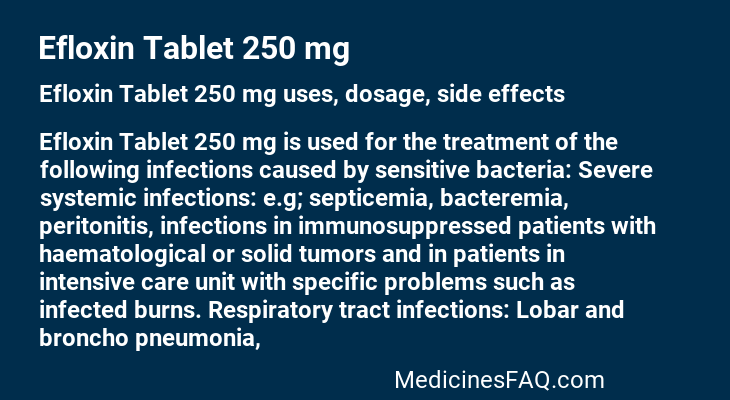 Efloxin Tablet 250 mg