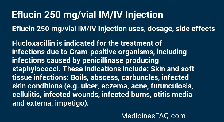 Eflucin 250 mg/vial IM/IV Injection