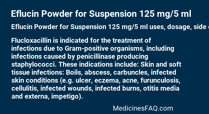 Eflucin Powder for Suspension 125 mg/5 ml