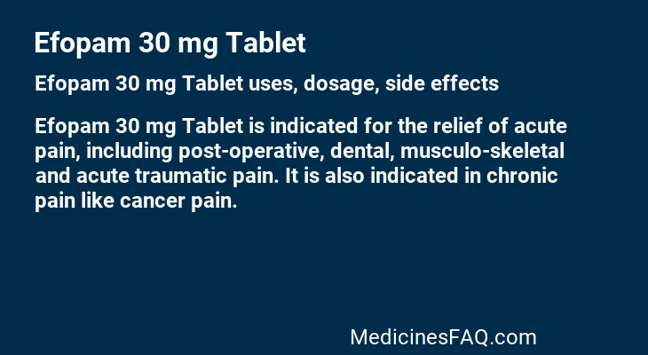 Efopam 30 mg Tablet