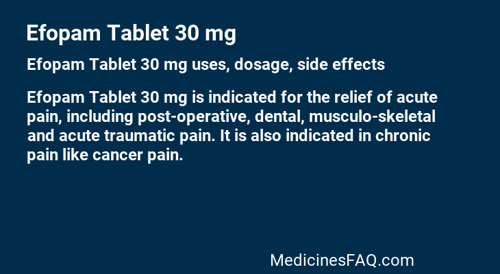 Efopam Tablet 30 mg