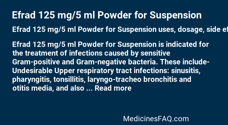 Efrad 125 mg/5 ml Powder for Suspension