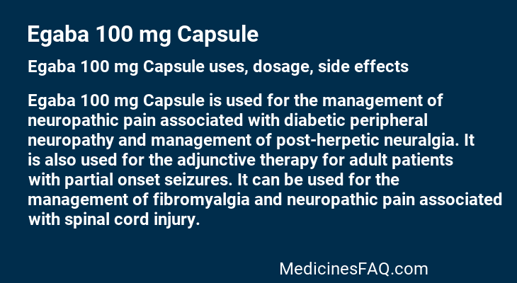 Egaba 100 mg Capsule