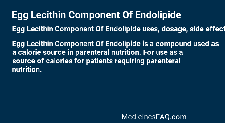Egg Lecithin Component Of Endolipide