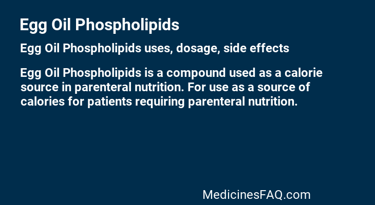 Egg Oil Phospholipids