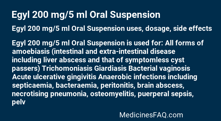 Egyl 200 mg/5 ml Oral Suspension