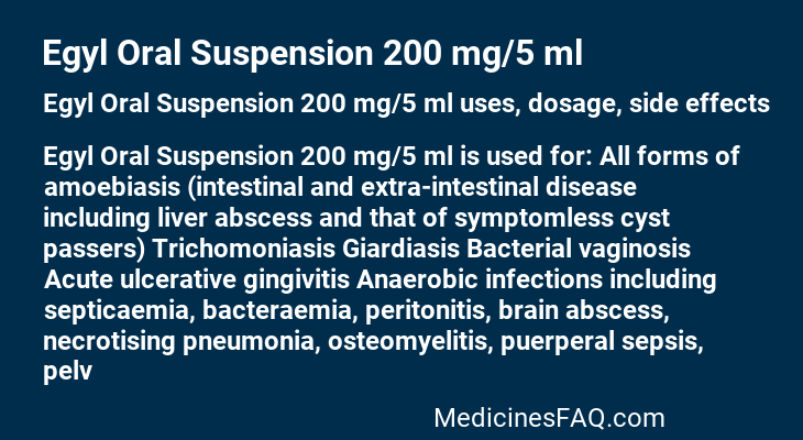 Egyl Oral Suspension 200 mg/5 ml