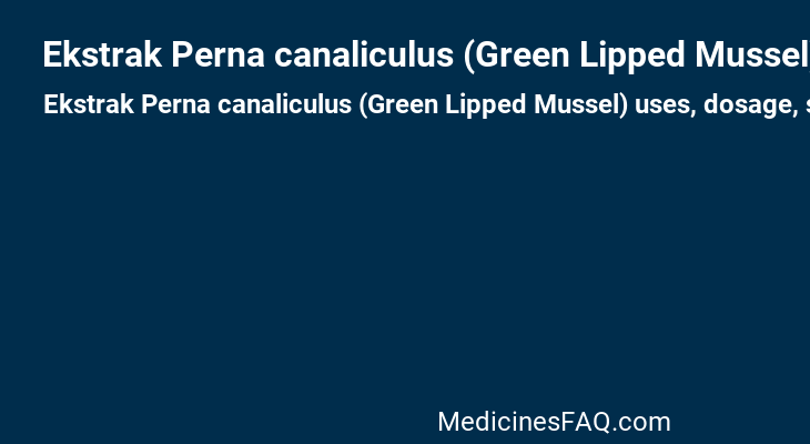 Ekstrak Perna canaliculus (Green Lipped Mussel)
