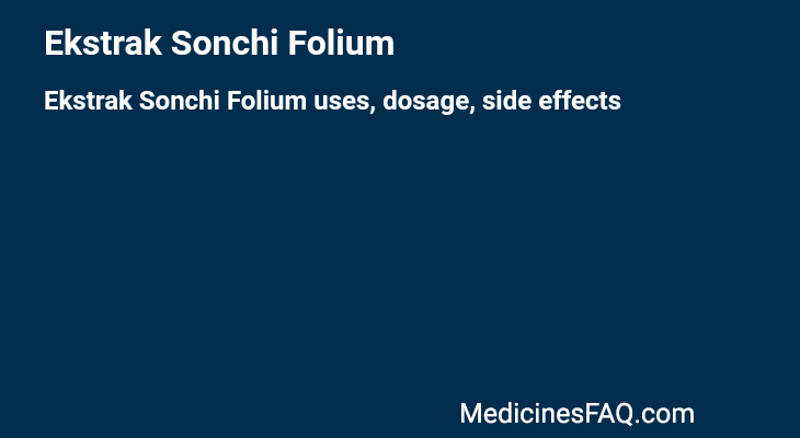 Ekstrak Sonchi Folium