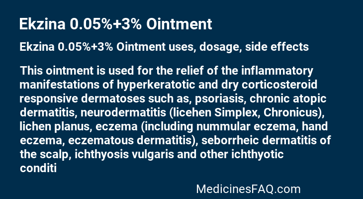 Ekzina 0.05%+3% Ointment