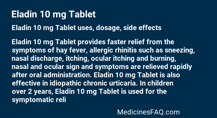 Eladin 10 mg Tablet