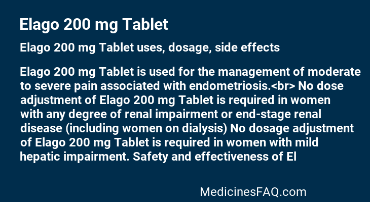 Elago 200 mg Tablet