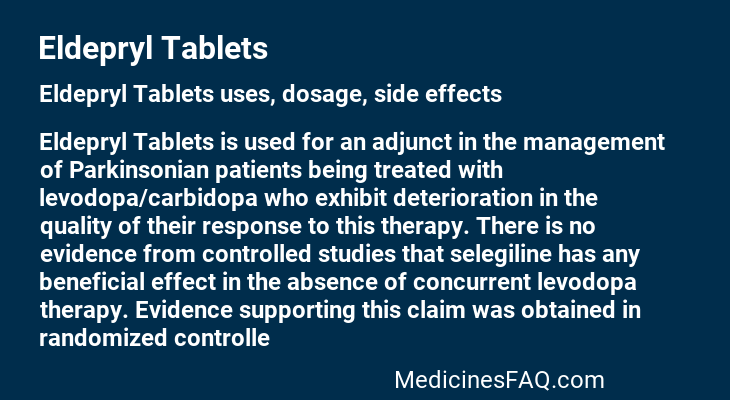 Eldepryl Tablets