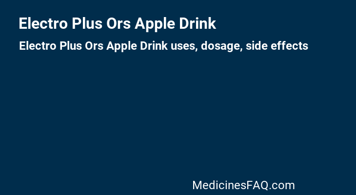 Electro Plus Ors Apple Drink