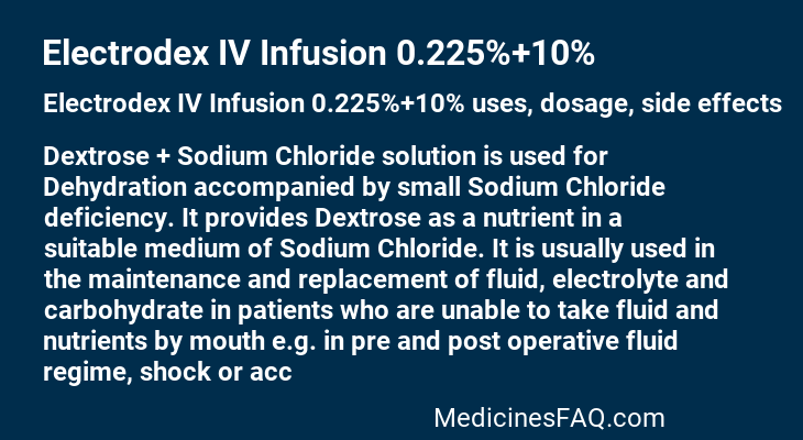 Electrodex IV Infusion 0.225%+10%