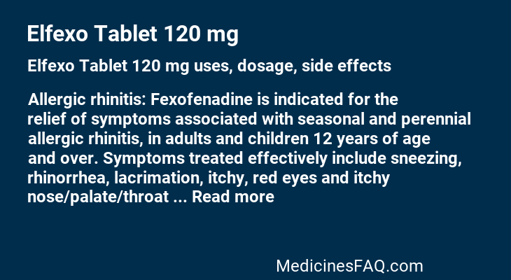 Elfexo Tablet 120 mg