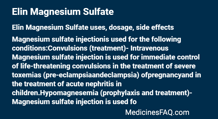 Elin Magnesium Sulfate