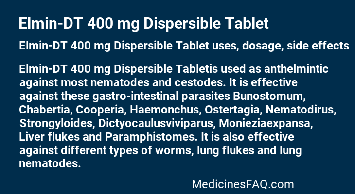 Elmin-DT 400 mg Dispersible Tablet